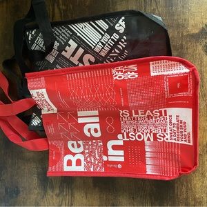 Small LuluLemon shopping bags - black and red
